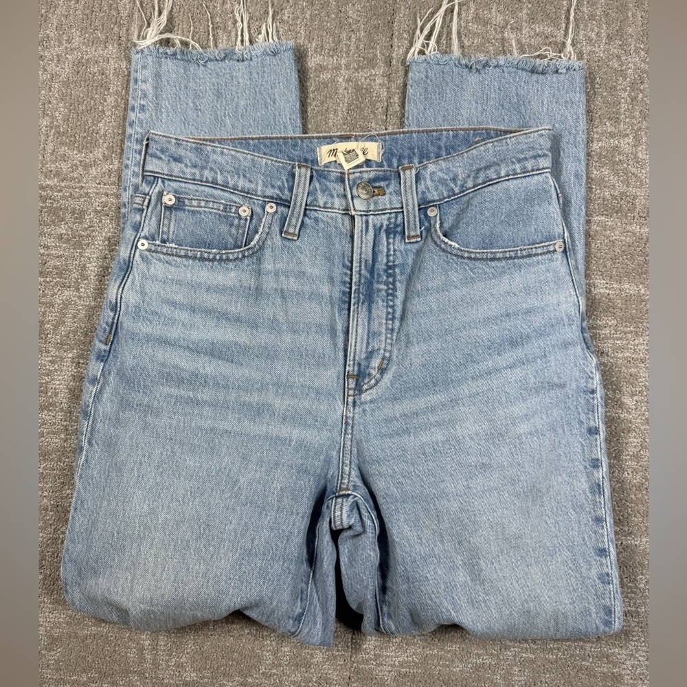 Madewell The Perfect Vintage Raw Hem Light Wash Jean Size 27